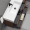 Floating Bathroom Vanity, Modern, Walnut, 48